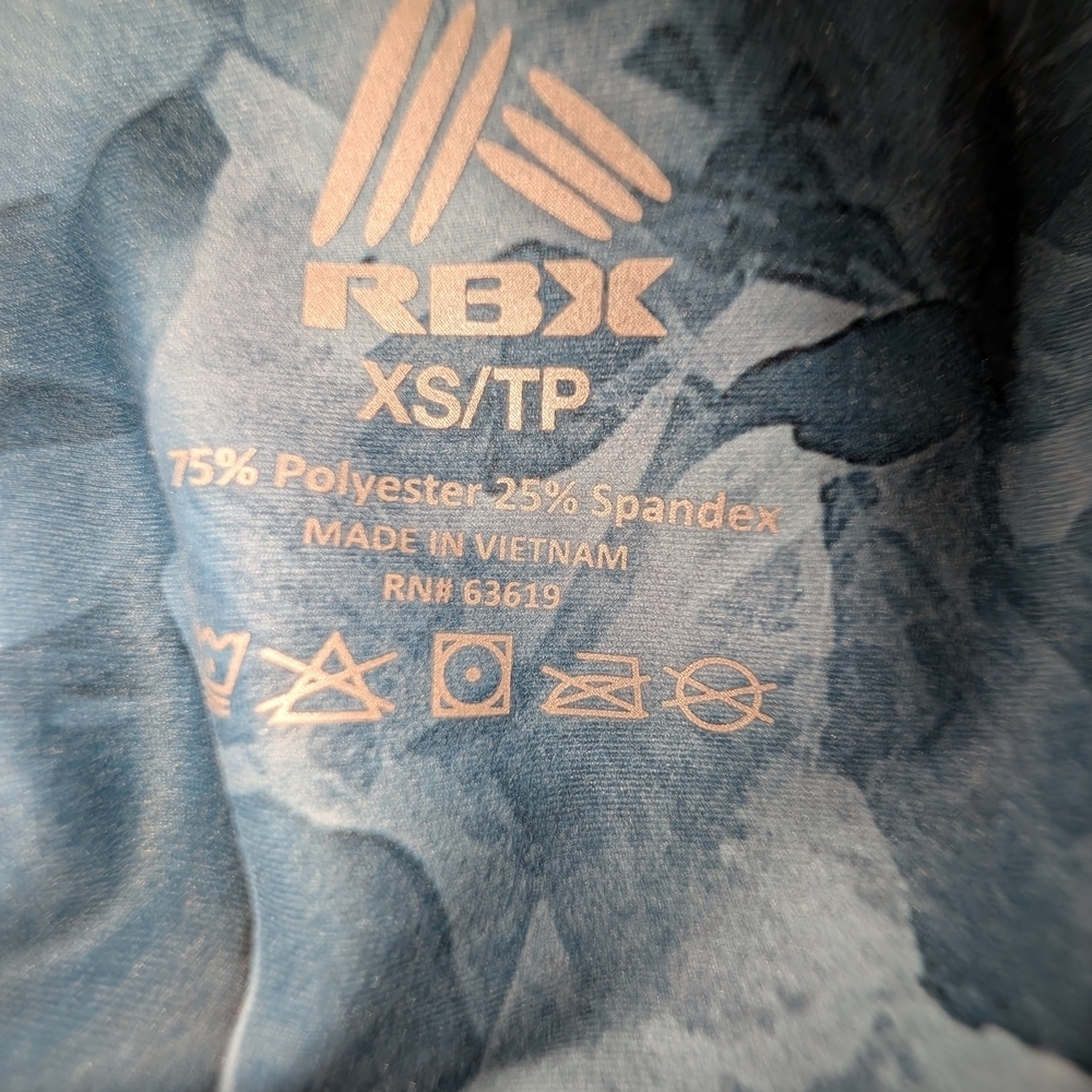 NWOT**RBX Black and Gray Leggings with Artistic Design Size XS - Picture 5 of 5